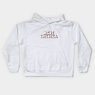 west chester lettering Kids Hoodie